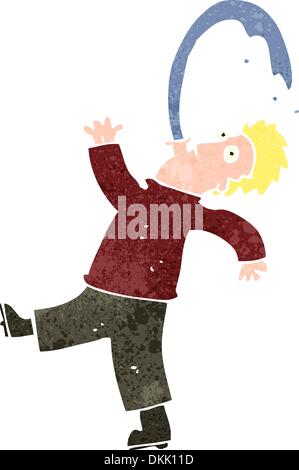 Retro cartoon illustration. On plain white background. Stock Vector