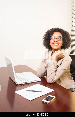 African american woman at the office smiling in love showing heart ...