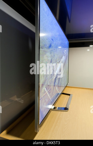Large LG 3D flat screen TV - South Korea Stock Photo