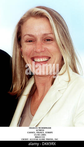 May 13, 2001 - CANNES, FRANCE, EUROPE - FRANCES MCDORMAND.ACTRESS.CANNES, FRANCE, EUROPE.13/05/2001.BH61C15C.CREDIT:(Credit Image: © Globe Photos/ZUMAPRESS.com) Stock Photo