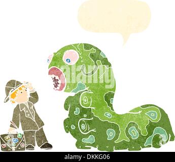 Retro cartoon with texture. Isolated on White. Stock Vector