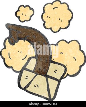 Retro cartoon with texture. Isolated on White. Stock Vector