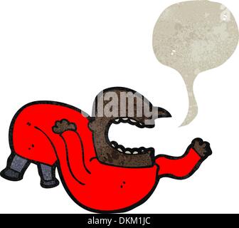 Retro cartoon with texture. Isolated on White. Stock Vector