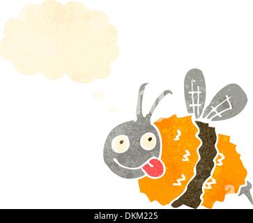 Retro cartoon with texture. Isolated on White. Stock Vector