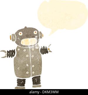 Retro cartoon with texture. Isolated on White. Stock Vector
