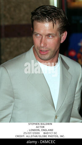 July 25, 2000 -  LONDON, ENGLAND - STEPHEN BALDWIN.ACTOR., LONDON, ENGLAND.25/07/2000.BA91C13C.CREDIT:(Credit Image: © Globe Photos/ZUMAPRESS.com) Stock Photo