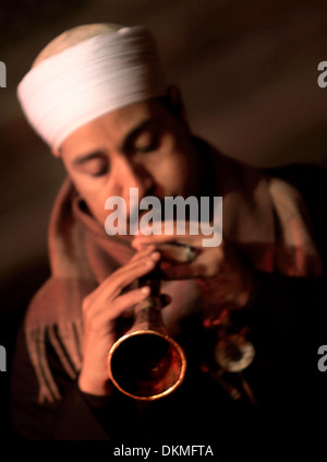 The Egyptian piper - Old Cairo Stock Photo