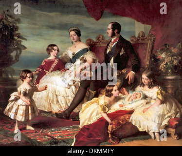 Franz Xaver Winterhalter - Portrait of Royal Family of Queen Victoria Stock Photo