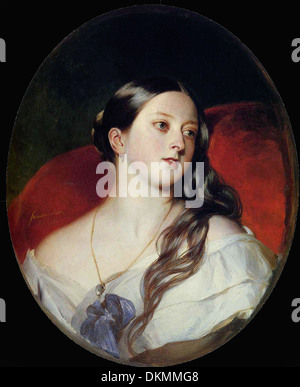 Franz Xaver Winterhalter - Portrait of young Queen Victoria Stock Photo