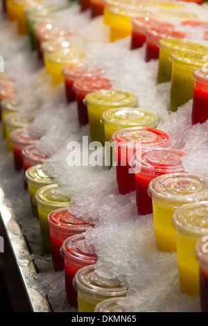Refreshing drinks at a market Stock Photo