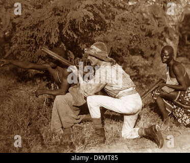 Africa Big Game hunter pre-1900 Stock Photo