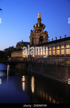 Zwinger Palace, Crown Gate (Kronentor), Dresden, Saxony, Germany Stock Photo