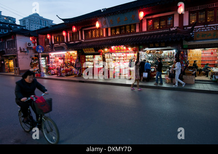 souvenir shops at Fangbang Road old street o Old Town area, Huangpu District, Shanghai, China Stock Photo