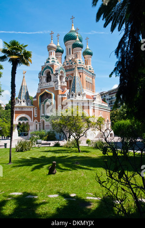 The St Nicholas Orthodox Cathedral, Nice, French Riviera, France Stock Photo