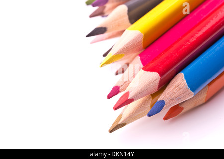colored pencils, isolated on a white background Stock Photo