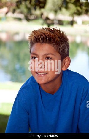 Portrait 11-13 years old smiling multi racial diversity racially diverse multicultural cultural teenage Hispanic young person people  Tween tweens Myrleen Pearson Stock Photo