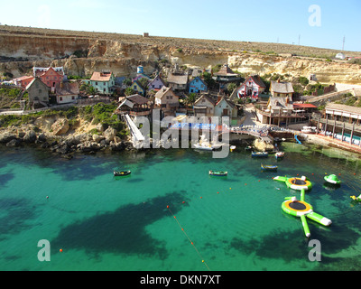 Popeye Village, Malta Island, Mediteran, sea, Europe, movie, location Stock Photo