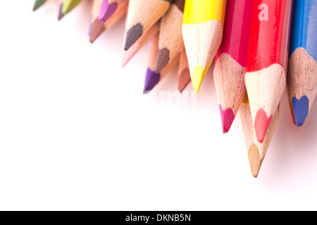 colored pencils, isolated on a white background Stock Photo
