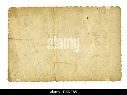 Old paper isolated on white Stock Photo