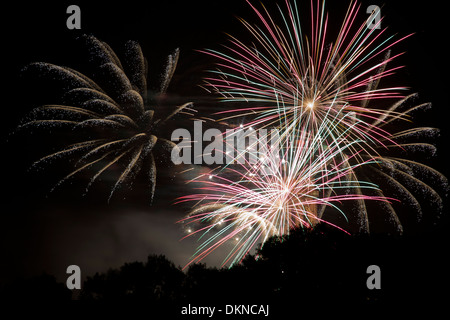 Explosion of fireworks Stock Photo