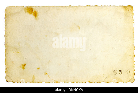 Old paper isolated on white Stock Photo