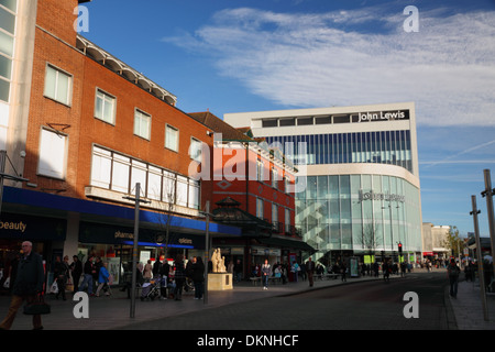 A modern city centre with a new John Lewis store. Stock Photo