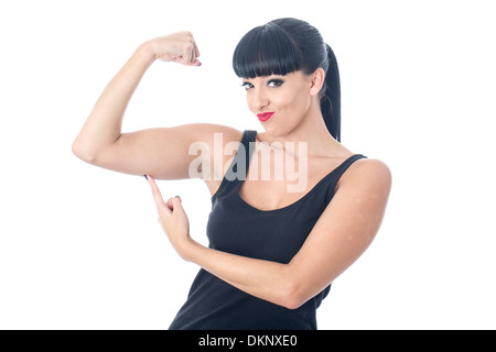 Happy Young Woman Posing Stock Photo