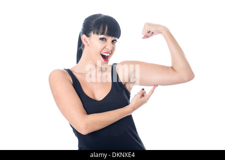 Happy Young Woman Posing Stock Photo