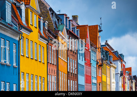 Nyhavn buildings in Copenhagen, Denmark. Stock Photo
