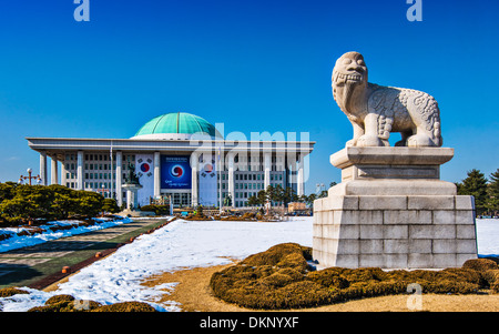 National Assembly Building of South Korea in Seoul, South Korea. Stock Photo