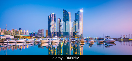 Busan, South Korea cityscape in the Haeundae District. Stock Photo