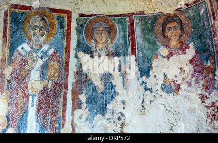 Fresco of the cave church San Nicola dei Greci, Sassi di Matera ...