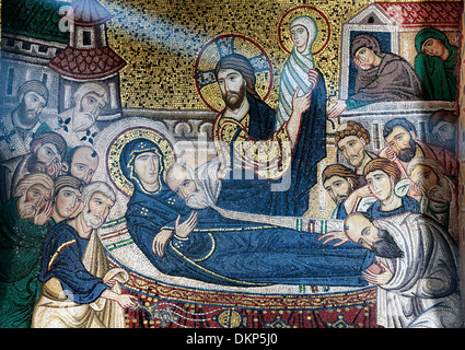 byzantine mosaic church alamy palermo martorana ammiraglio dell maria santa
