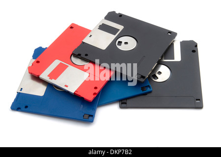Floppy Disks on white background Stock Photo