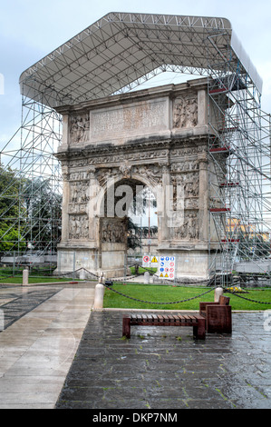 Arch of Trajan, Benevento, Campania, Italy Stock Photo