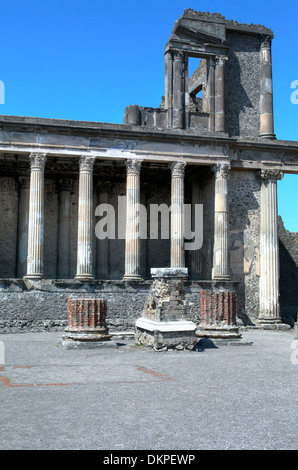 Basilica, Forum, Pompeii, Campania, Italy Stock Photo