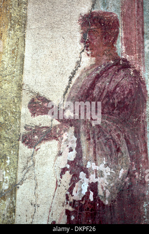 Antique mural painting, Pompeii, Campania, Italy Stock Photo