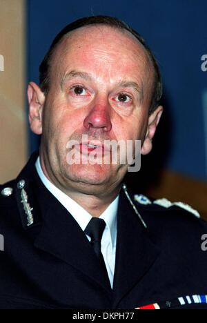 SIR JOHN STEVENS.POLICE COMMISSIONER.22/03/2000.U16A29A Stock Photo