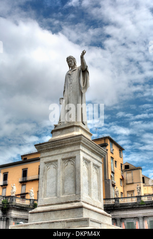 Dante Alighieri monument by Tito Angelini, Piazza Dante, Naples, Campania, Italy Stock Photo