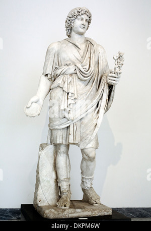 Statue of Farnese Lar (2nd century), National Archaeological Museum, Naples, Campania, Italy Stock Photo