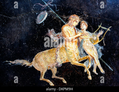 Centaurs, Roman fresco from Pompeii, National Archaeological Museum, Naples, Campania, Italy Stock Photo