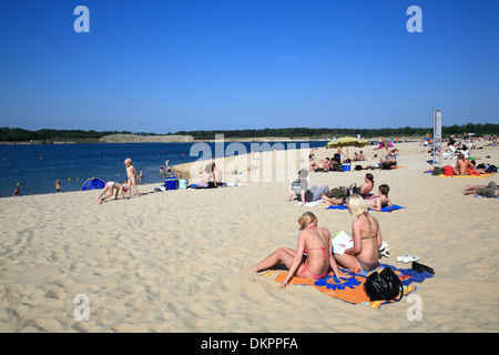 Haltern am See, Beach Silbersee 2,  Muensterland, North Rhine Westphalia, Germany Stock Photo