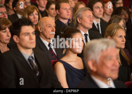 Serious theater audience Stock Photo