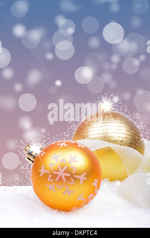 Christmas background with balls Stock Photo
