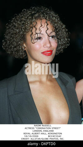 Coronation Street actress Naomi Russell arrives at the British