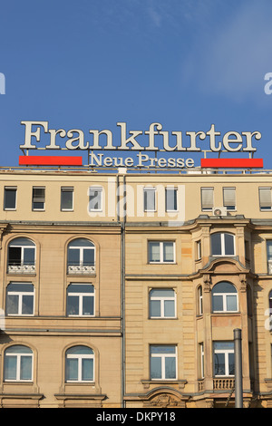 Werbung, Frankfurter Neue Presse, Am Hauptbahnhof, Frankfurt am Main, Hessen, Deutschland