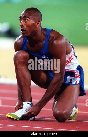 COLIN JACKSON.110 METRE HURDLES, SYDNEY.Y, AUSTRALIA.OLYMPIC STADIUM, SYDNEY, SYDNE.22/09/2000.H4G15A Stock Photo