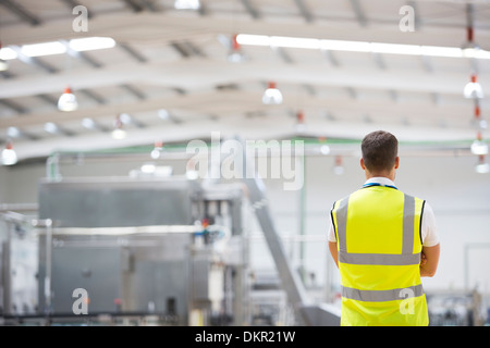 Worker standing in factory Stock Photo