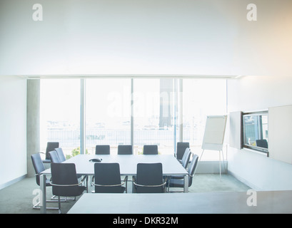 Empty meeting table in office Stock Photo