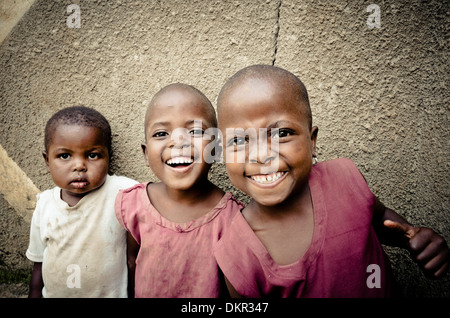 Street children in Kampala, Uganda, East Africa, Africa Stock Photo